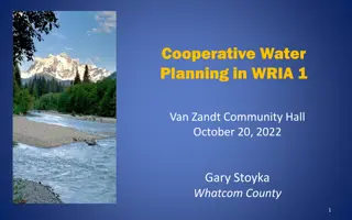 Cooperative Water Planning in WRIA 1: Sustainable Strategies and Solutions