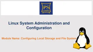 Configuring Local Storage and File System in Linux System Administration