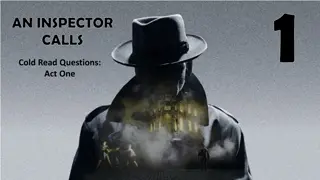 An Inspector Calls Cold Read Questions: Act One