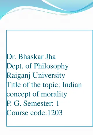 Exploring the Indian Concept of Morality in Philosophy