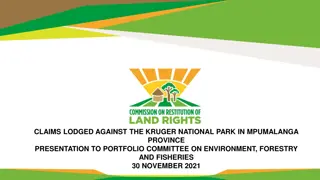 Land Claims Against Kruger National Park in Mpumalanga Province Presentation