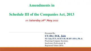 Significant Amendments in Schedule III of the Companies Act, 2013