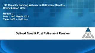 Capacity Building Webinar on Retirement Benefits: Module 2 - Defined Benefit Pension