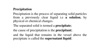 Precipitation in Pharmacy and Chemistry