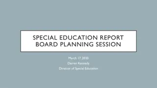 Special Education Department Report & Planning Session Highlights