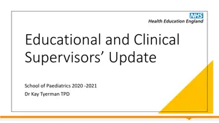 Clinical Supervision and Training Updates in Paediatrics 2020-2021