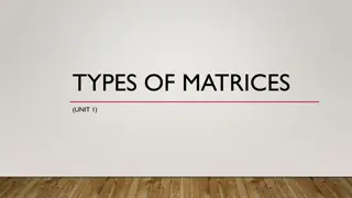 Matrices: Types, Definitions, and Operations