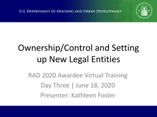 Legal Entities and Ownership Control in RAD Awardee Training