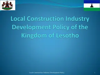 Local Construction Industry Development Policy for Lesotho