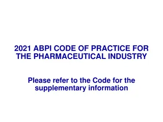 2021 ABPI Code of Practice for the Pharmaceutical Industry Overview