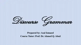 Grammar in Discourse: A Comprehensive Analysis