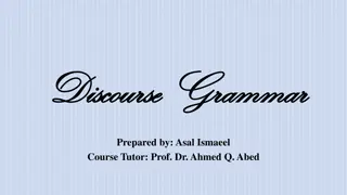 Understanding Grammar in Discourse: A Comprehensive Analysis