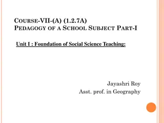 Foundations of Social Science Teaching: A Comprehensive Overview