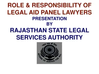 Role and Responsibility of Legal Aid Panel Lawyers by Rajasthan State Legal Services Authority