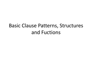 Understanding Basic Clause Patterns and Structures