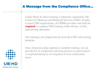 Fraud, Waste, and Abuse Training Requirements for UBMD Providers and Staff