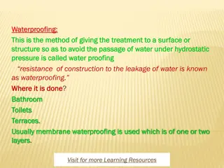 Understanding Waterproofing for Construction