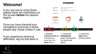 Zoom Session Guidelines and Housekeeping Instructions