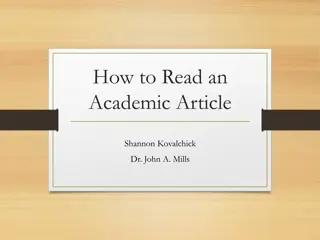 Understanding Academic Articles: A Comprehensive Guide