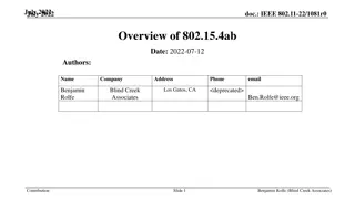 Overview of IEEE 802.15.4ab - Next Generation UWB