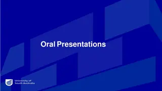 Effective Strategies for Oral Presentations