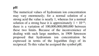 pH Scale and Hydronium Ion Concentration