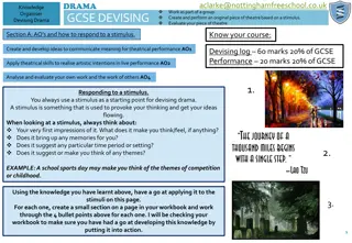 Devising Drama - GCSE Knowledge Organiser