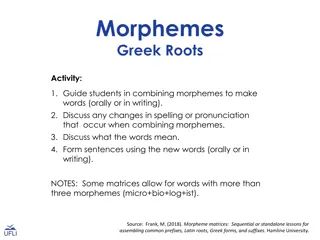 Exploring Greek Roots through Morphemes Activity