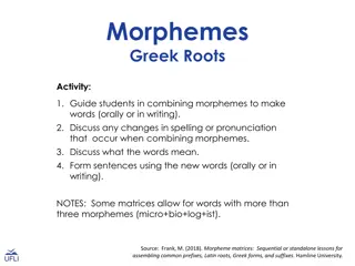 Greek Roots through Morphemes Activity