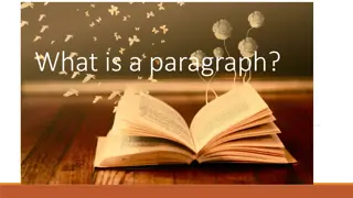 Paragraphs and When to Start a New One