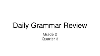 Daily Grammar Review for Grade 2 - Quarter 3