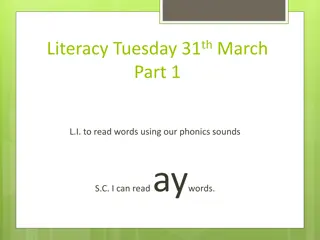 Phonics Literacy Learning Activities for Tuesday