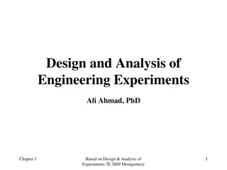 Design and Analysis of Engineering Experiments in Practice