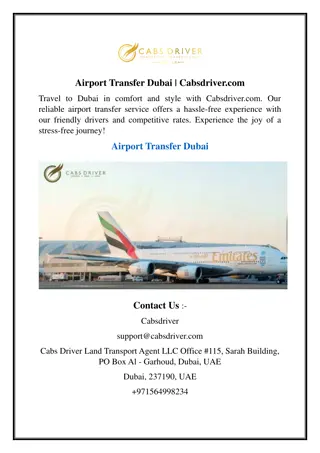 Airport Transfer Dubai  Cabsdriver.com