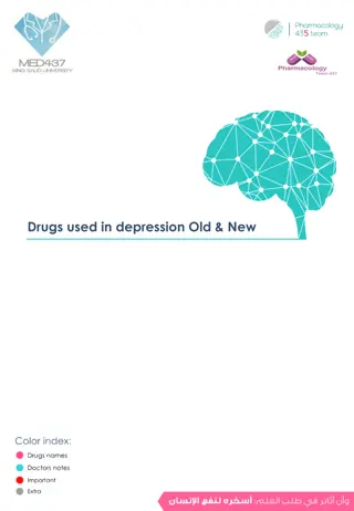 Depression and Its Treatment: Old vs. New Drugs