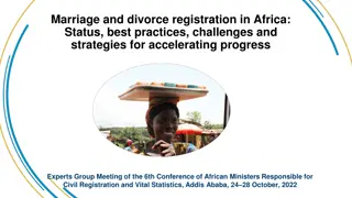 Challenges and Strategies in Marriage and Divorce Registration in Africa
