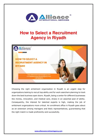 How to Select a Recruitment Agency in Riyadh