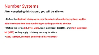 Number Systems in Digital Computing