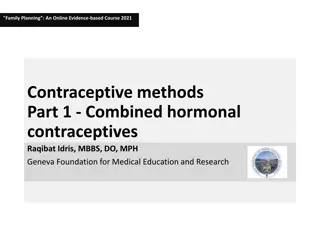 Combined Hormonal Contraceptives for Family Planning