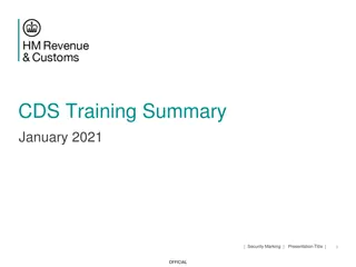 CDS Training Summary January 2021: Security Marking Presentation