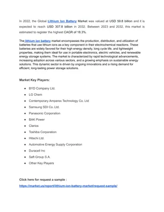 Lithium-Ion Battery Market: How Environmental Regulations are Influencing Demand