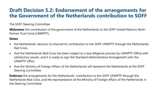 Decisions on Netherlands Contribution and Expansion of SOFF Support