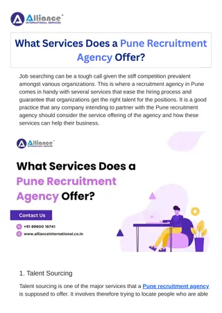 What Services Does a Pune Recruitment Agency Offer