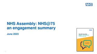 NHS@75 Engagement Summary: Reflections and Recommendations