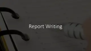 Effective Steps in Writing a Research Report