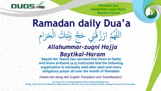 Ramadan Dua: Asking for Hajj to Baytikal-Haram