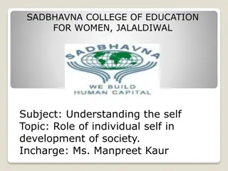 Role of Self in Society Development: Understanding the Individual Impact