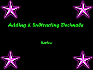 Decimals Review and Practice Problems for Addition and Subtraction