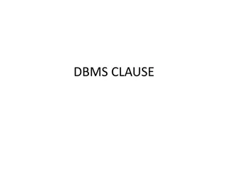 WHERE Clause in DBMS