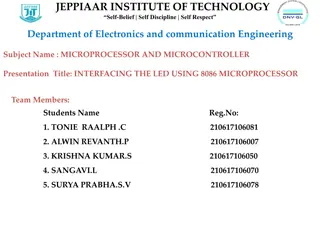 Interfacing the LED with 8086 Microprocessor - JEPPIAAR INSTITUTE OF TECHNOLOGY